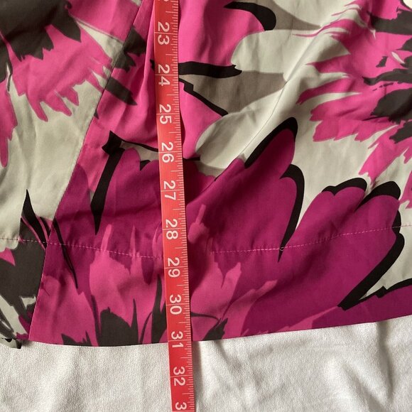 Elle Black & Pink Floral Dress With Ruffle One-Shoulder Detail XS - Picture 14 of 15